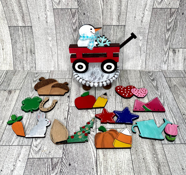 Interchangeable mini wagon DIY set