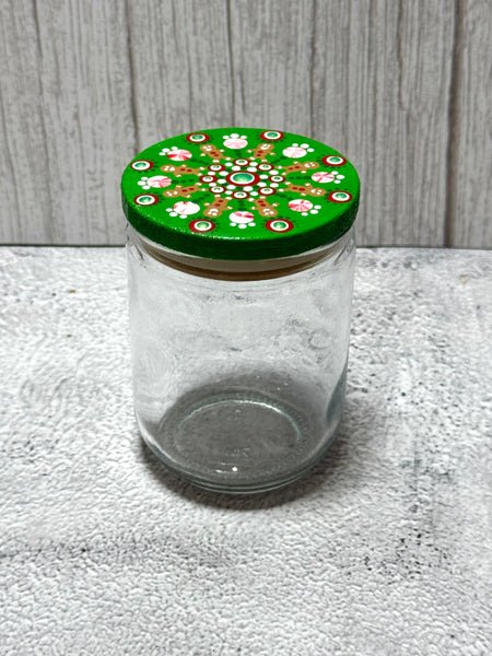 Dot art mini stash jar