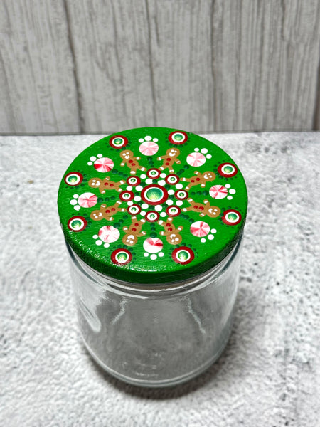 Dot art mini stash jar