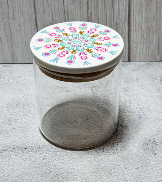 Dot art gingerbread stash jar