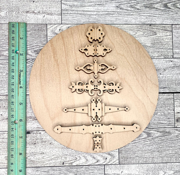 8 inch round hinge Christmas tree