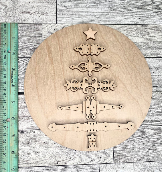 8 inch round hinge Christmas tree
