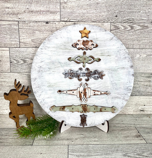 8 inch round hinge Christmas tree