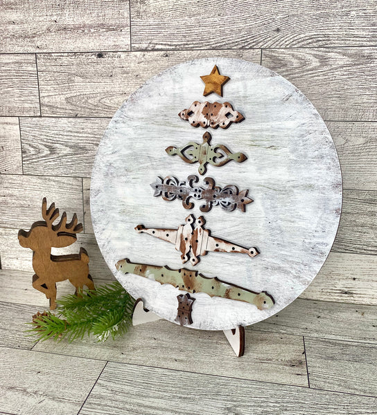 8 inch round hinge Christmas tree