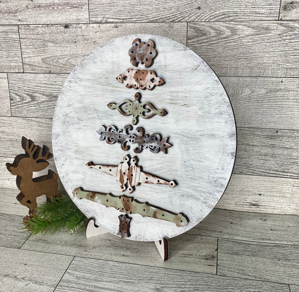 8 inch round hinge Christmas tree