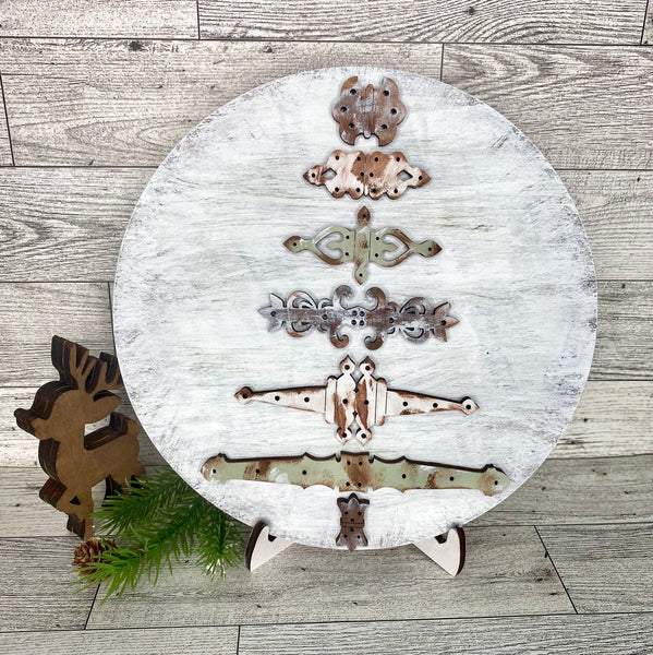 8 inch round hinge Christmas tree