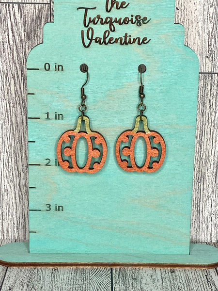 Dotted pumpkin earrings