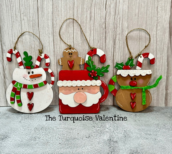 Set of 3 DIY Christmas ornaments