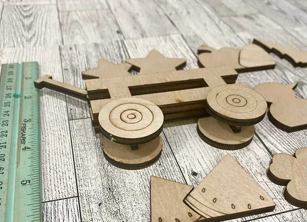 Interchangeable mini wagon DIY set