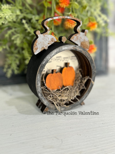 Alarm clock shadow box DIY shelf sitter