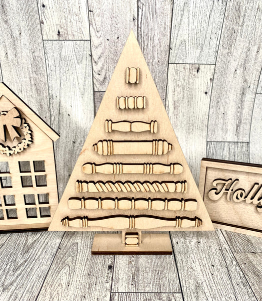 Spindle tree holly jolly set DIY