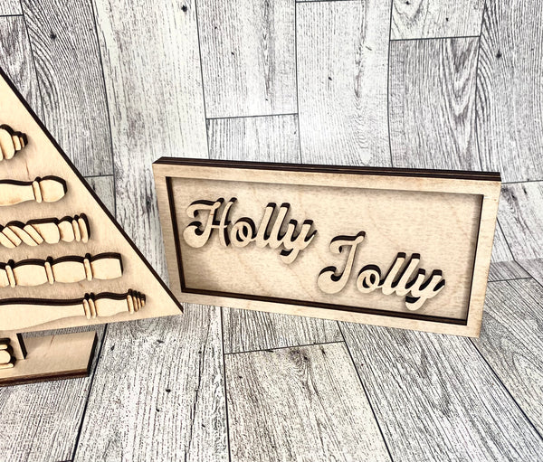 Spindle tree holly jolly set DIY