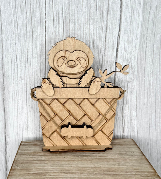 Sloth insert for interchangeable basket DIY kit