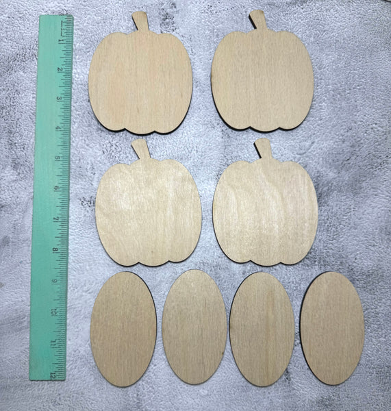 2 piece pumpkins set of 4