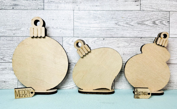 Set of 3 standing ornaments reversible DIY kit