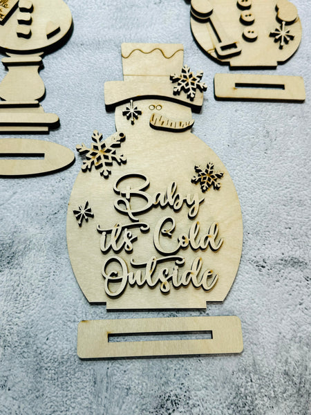 Snowman trio DIY set