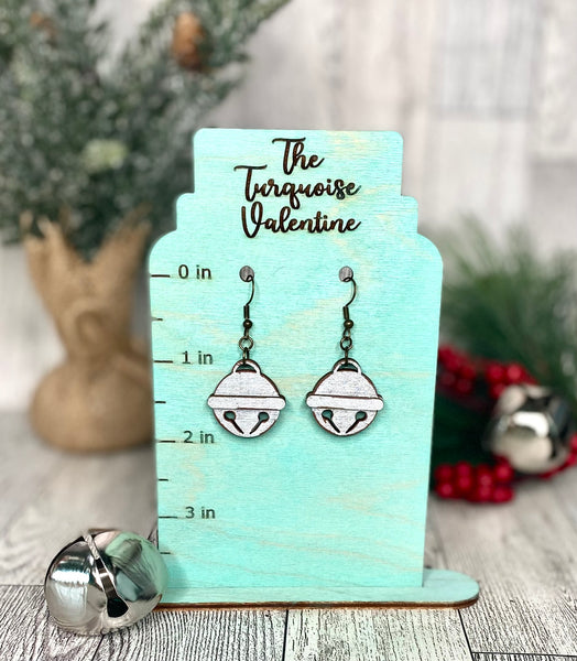 Silver jingle bell earrings