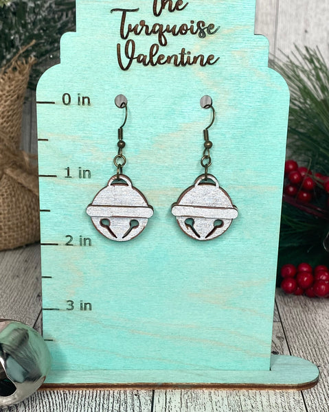 Silver jingle bell earrings