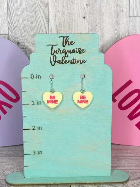 Yellow conversation heart earrings