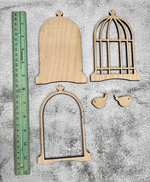 Bird cage shelf sitter DIY kit