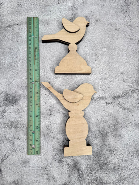 Set of 2 bird statutes DIY kit