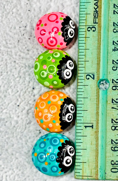 Doodle bug magnets summer colors set of 4