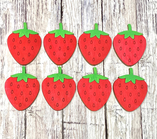 Mini strawberries set of 8 DIY