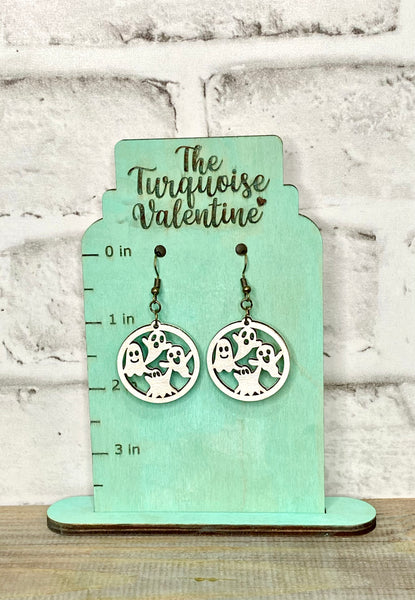 Round ghost earrings