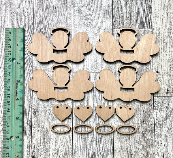 Set of 4 memorial angels