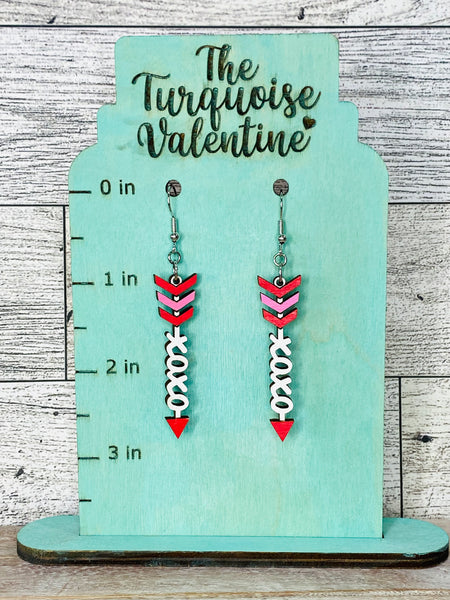 XOXO arrow earrings