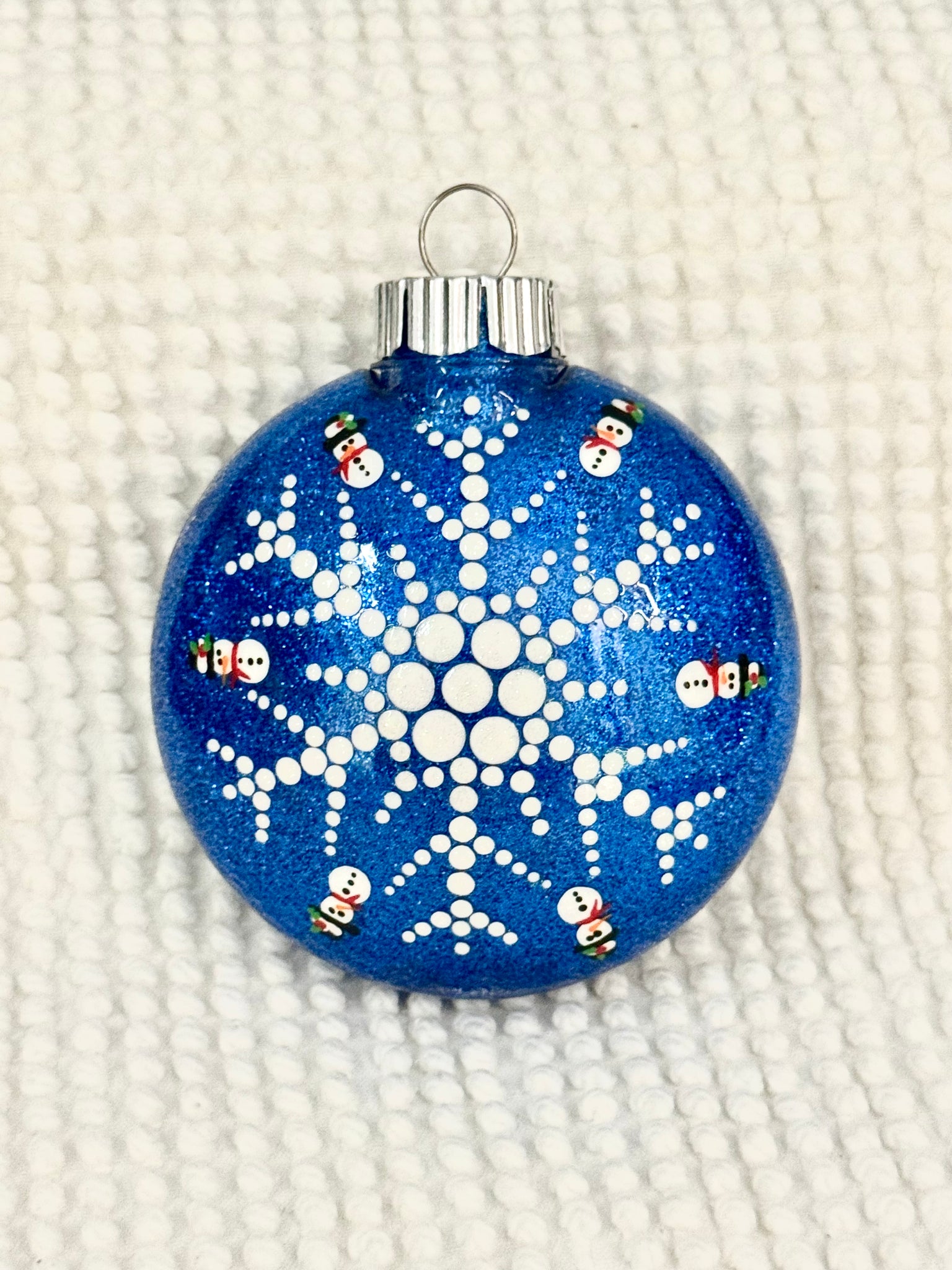 Dot art snowflake ornament #15