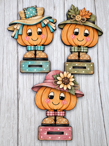 Set of 3 pumpkin people DIY kit