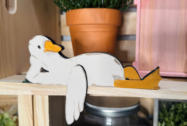 Ledge sitter geese set of 2 DIY