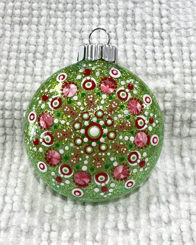 Dot art gingerbread ornament #72