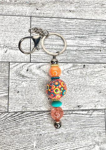 Hand dotted keychain #27