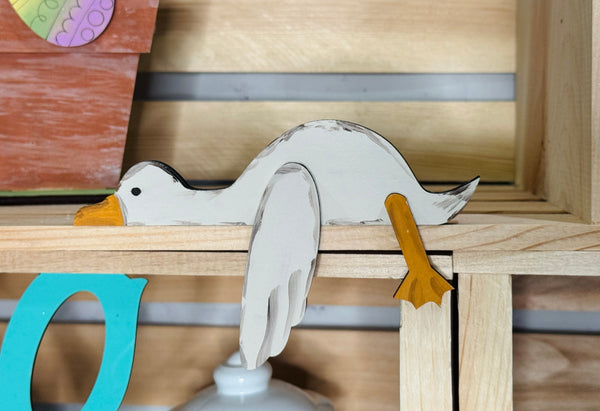Ledge sitter geese set of 2 DIY