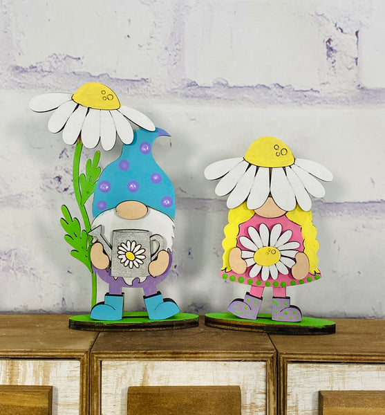 Set of 2 daisy gnomes DIY set