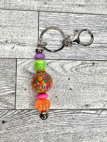 Hand dotted keychain #30