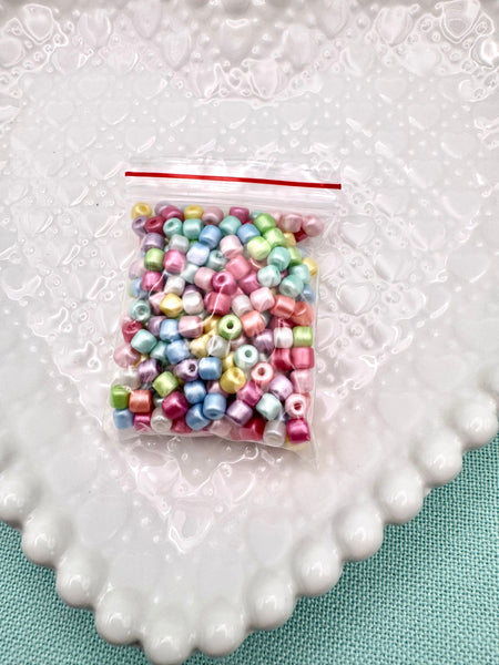 Cylinder shaped beads for jewelry making glass beads