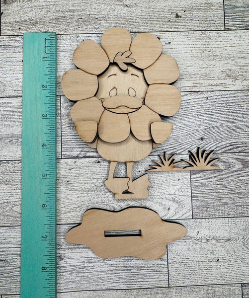 Duck with a daisy DIY shelf sitter