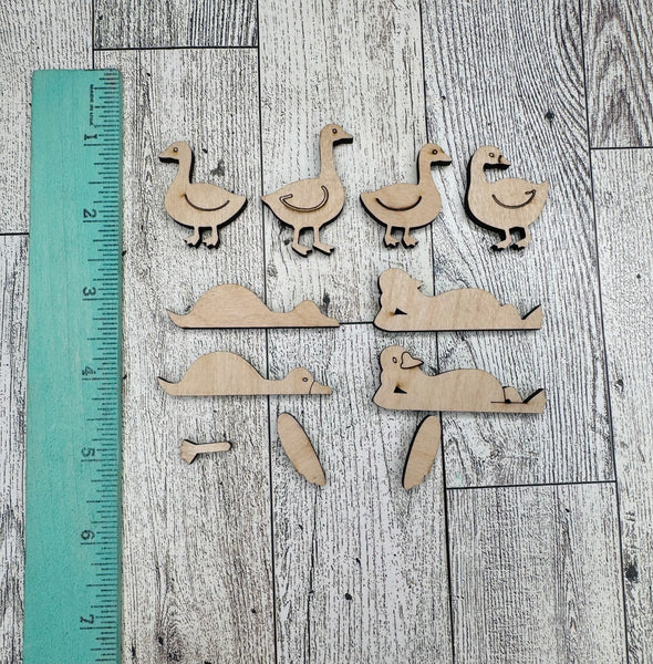 Set of mini geese