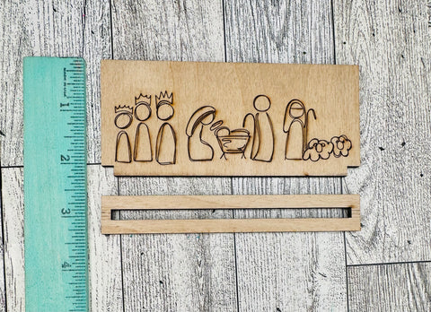 Small standing nativity scene DIY kit