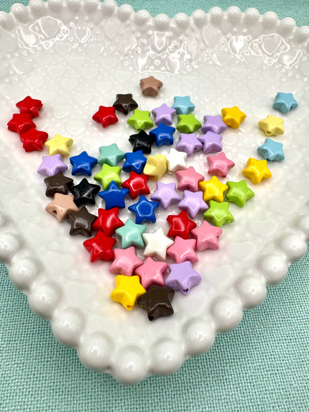 Small colorful star beads