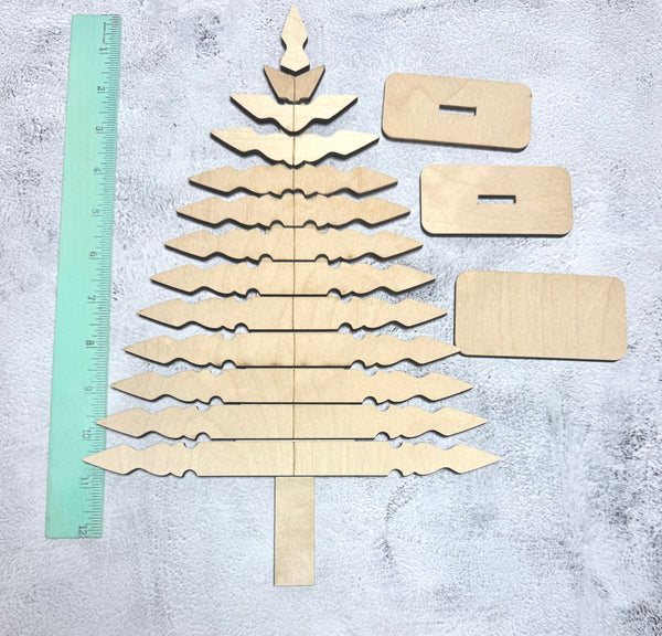 Fence picket standing Christmas tree DIY kit