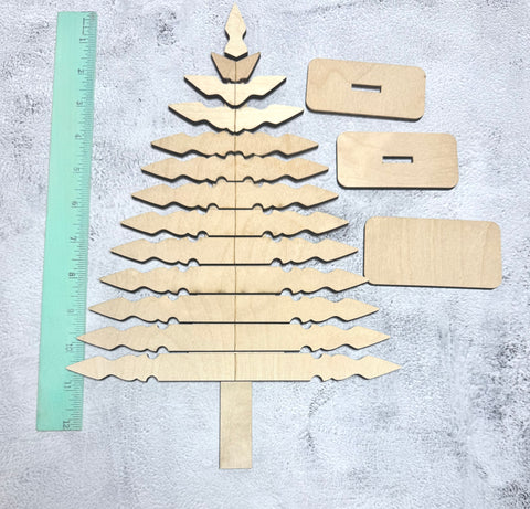 Fence picket standing Christmas tree DIY kit