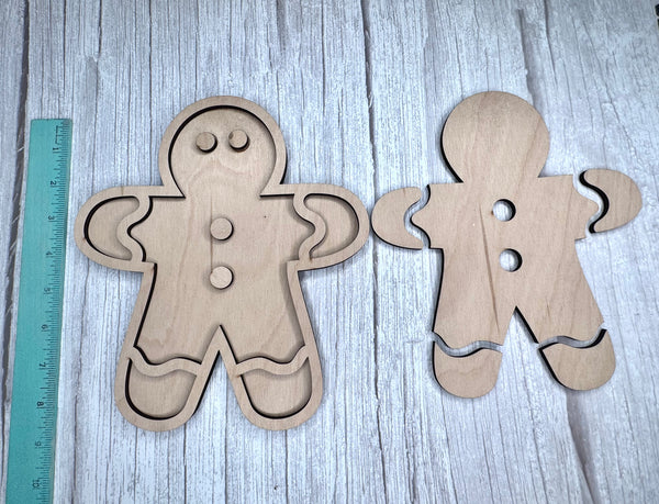 Gingerbread man outline DIY kit