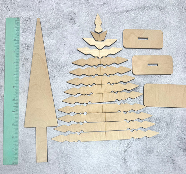 Fence picket standing Christmas tree DIY kit