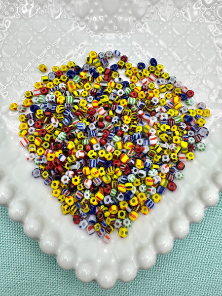 Striped seed beads for jewelry making
