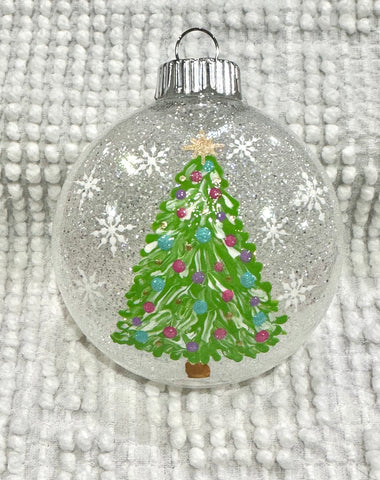 Dot art tree ornament #65