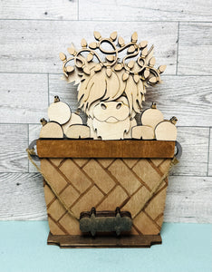 Christmas highland cow insert for interchangeable basket